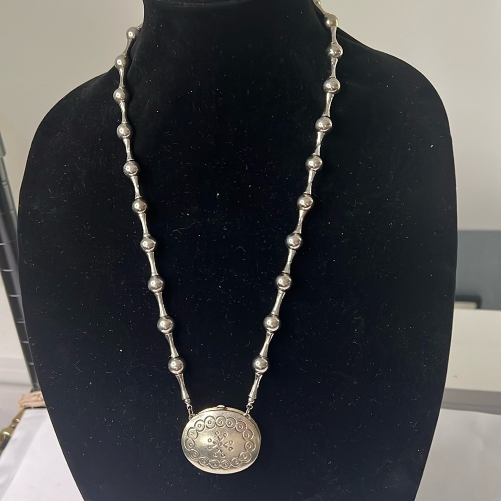 Estee Lauder Silver Necklace